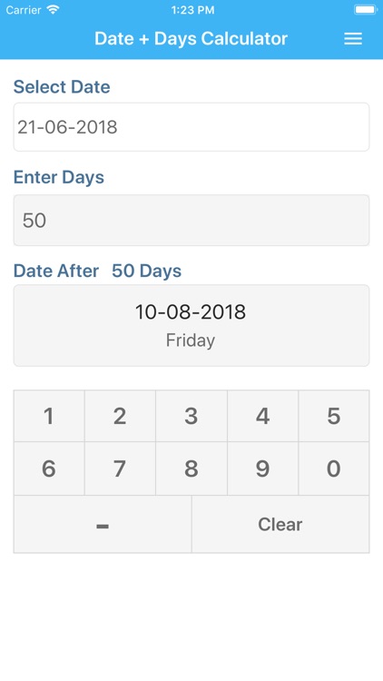 Date + Days Calculator