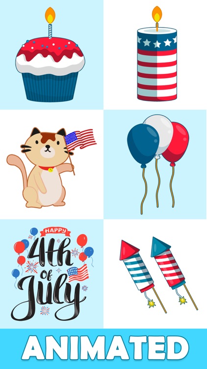Animated July Fourth Stickers screenshot-2
