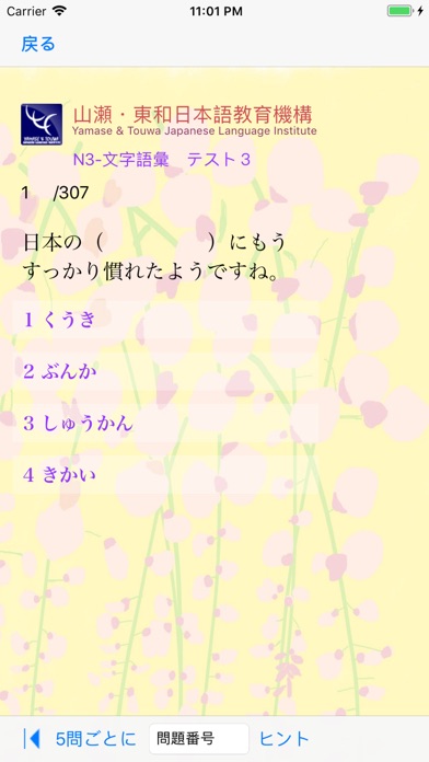 新しい日本語能力試験文字語彙 screenshot1