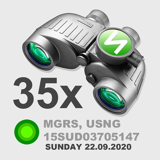BINOCULARS 35X GPS STAMP