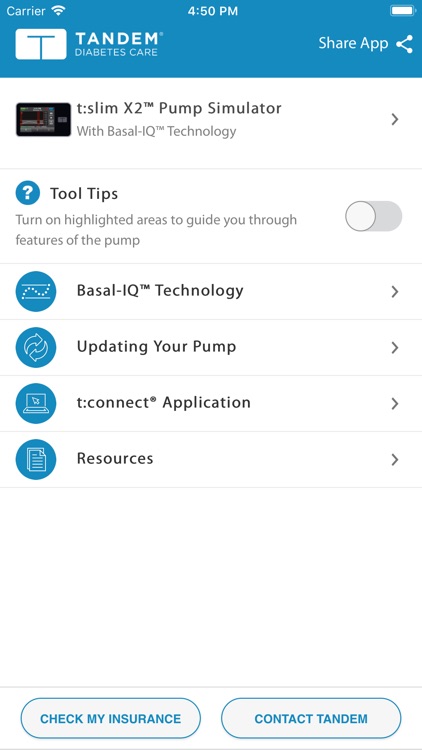 t:simulator™ App
