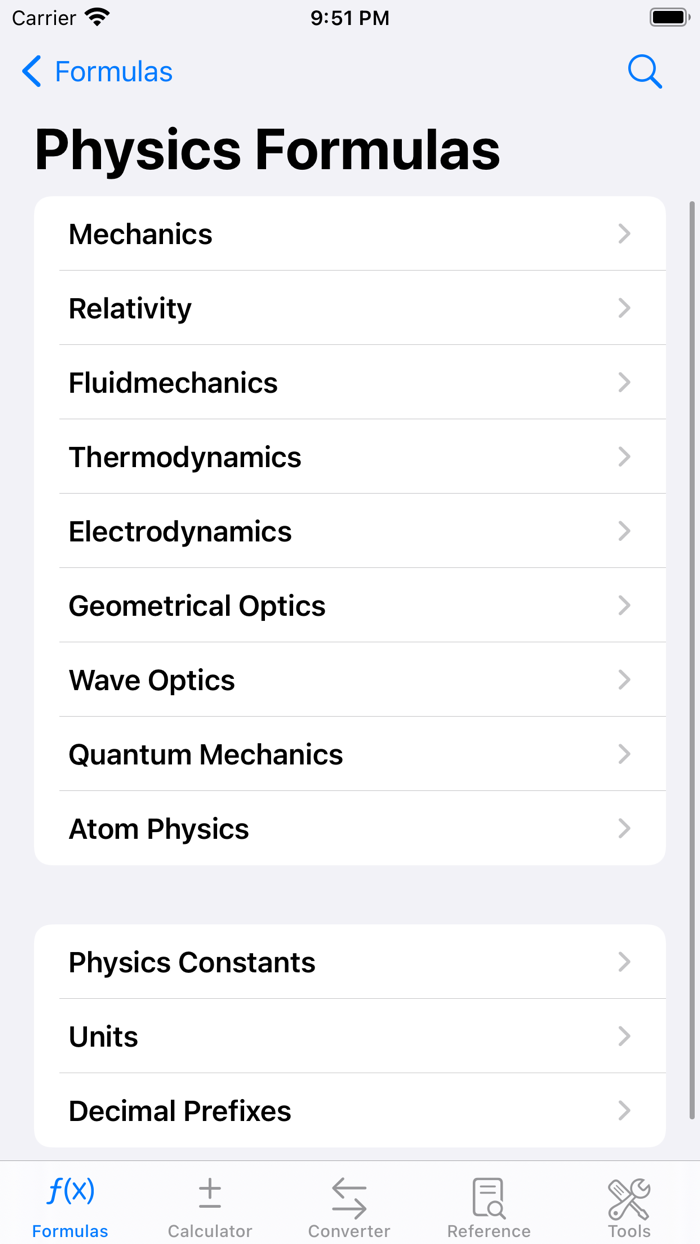 Phy - Physics Formulary