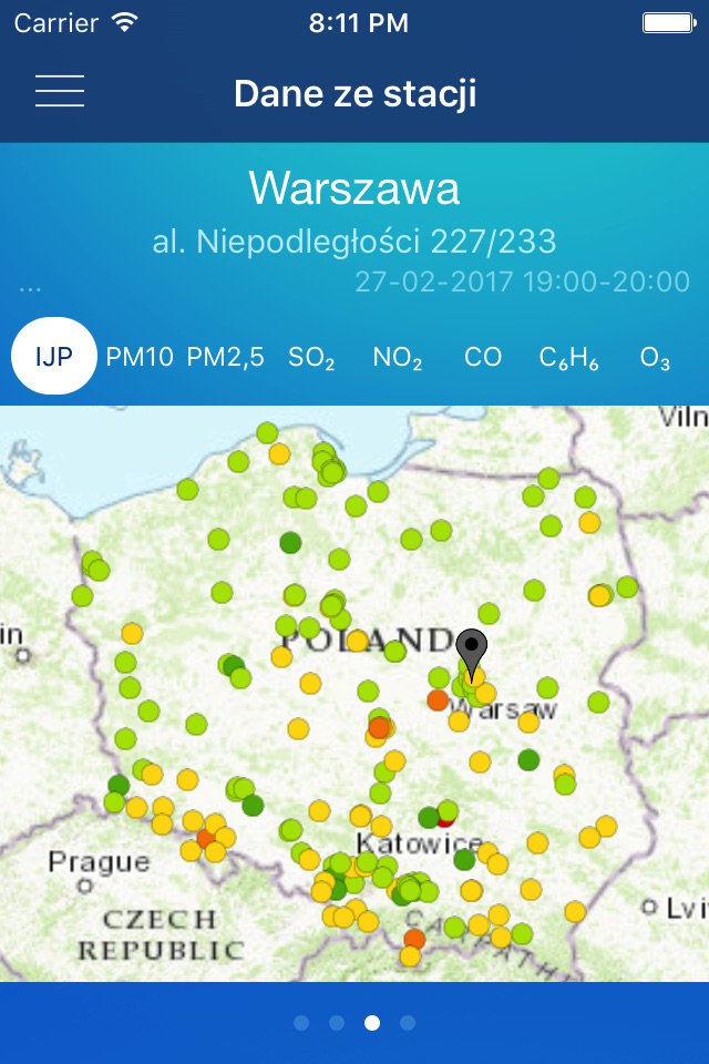Jakosc powietrza w Polsce screenshot 2