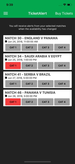 TicketAlert 2018 Football Cup(圖3)-速報App