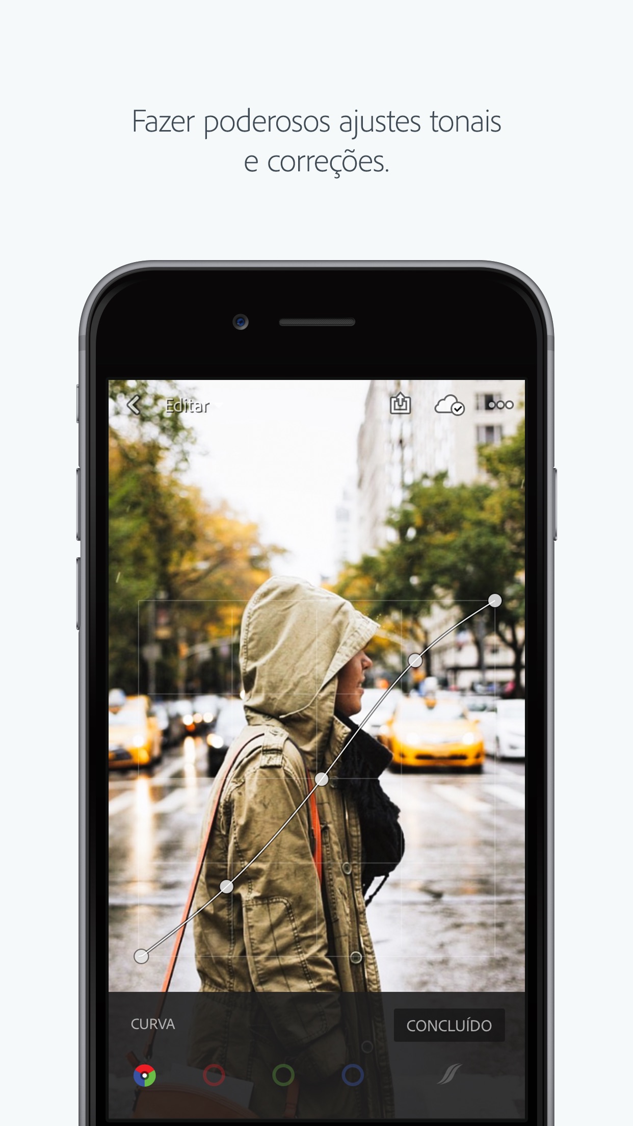Screenshot do app Adobe Lightroom CC