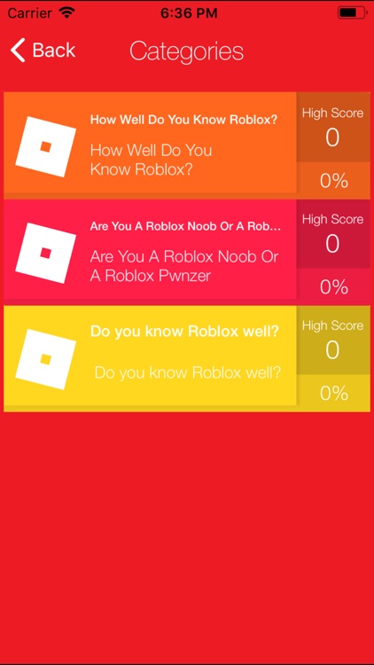 robux categories