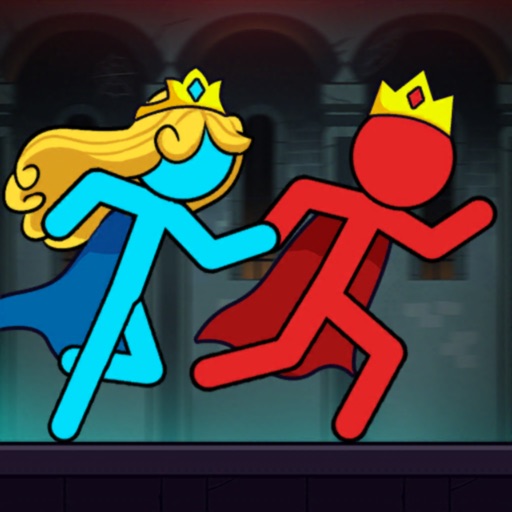 Red and Blue Stickman Icon