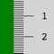 無料の定規アプリです。mmとinch表示で全てのサイズのiPadで正確に測れます。カッコよくて、簡単です。