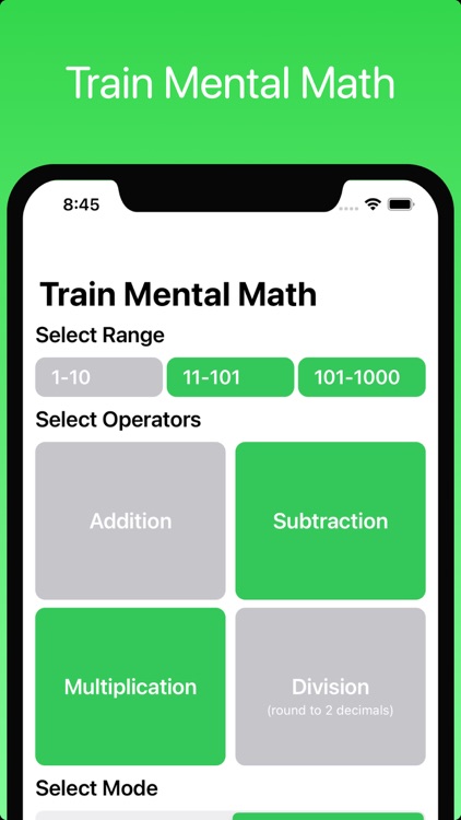 Mental Math Training: 1x1