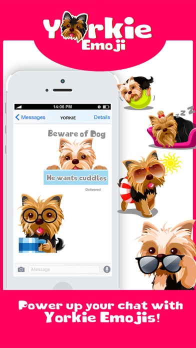 Yorkie Dog Emoji Stickers screenshot 3