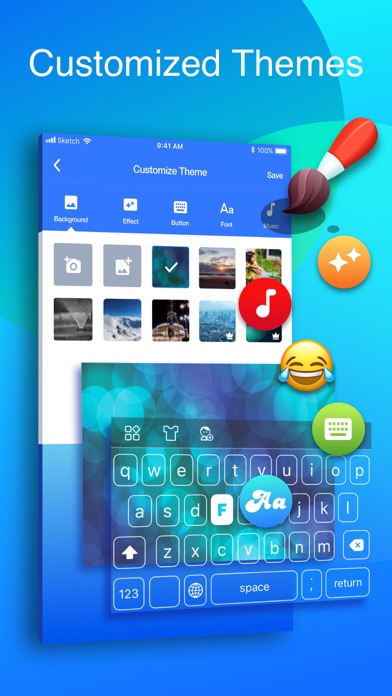 FUN Keyboard -Emoji & Themes screenshot 2