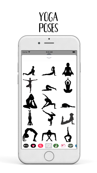 Yoga Pose Silhouette Stickers screenshot 2