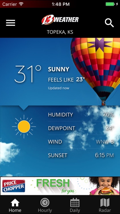 WIBW 13 Weather app