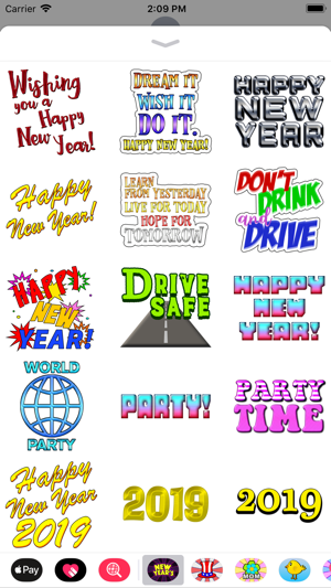 New Year's Fun Stickers