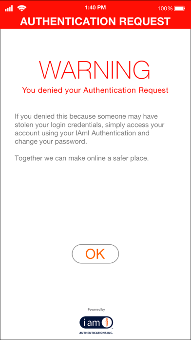 How to cancel & delete IAmI Authentication from iphone & ipad 4