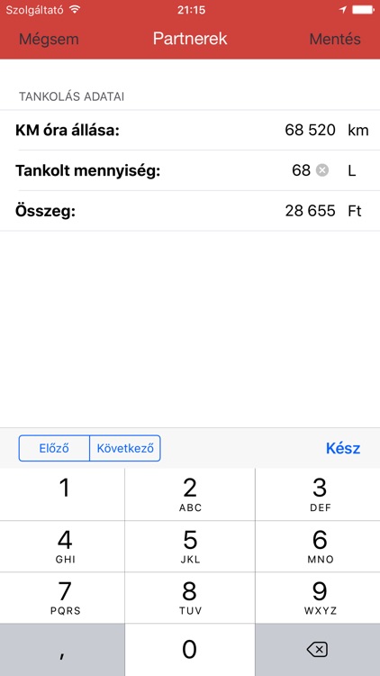 RoadRecord útnyilvántartó app