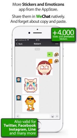 Stickers and Emoji for Facebook, WeChat and WhatsApp Pack IIのおすすめ画像7