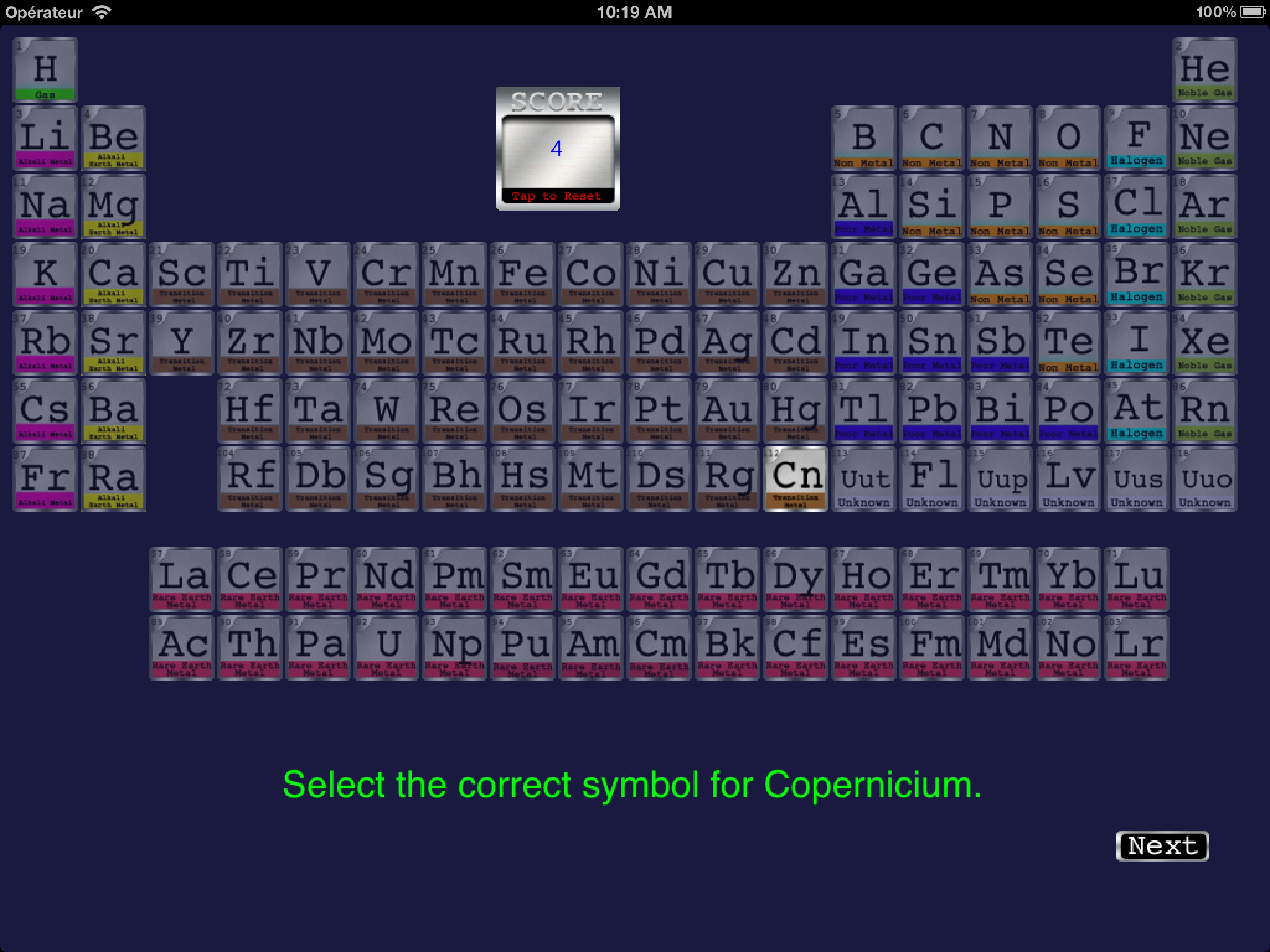 Periodic Table - Quiz screenshot 2