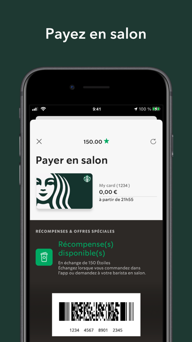 Starbucks France iphone captures décran