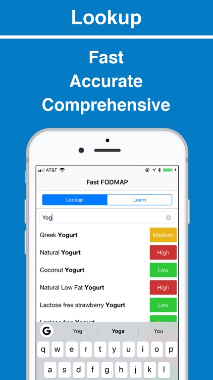 Fast FODMAP Lookup & Learn
