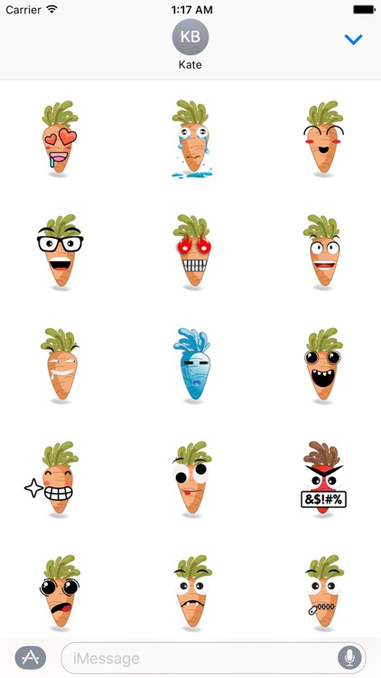 Cute Carrot Emoji Sticker