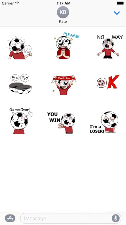 Animated Football Man Sticker