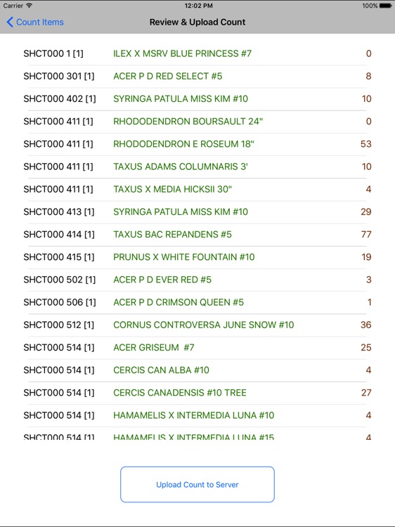 ConnectPlus Nursery Inventory