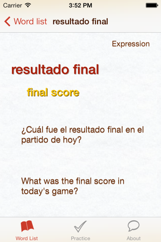 Spanish Word of the Day HD screenshot 2