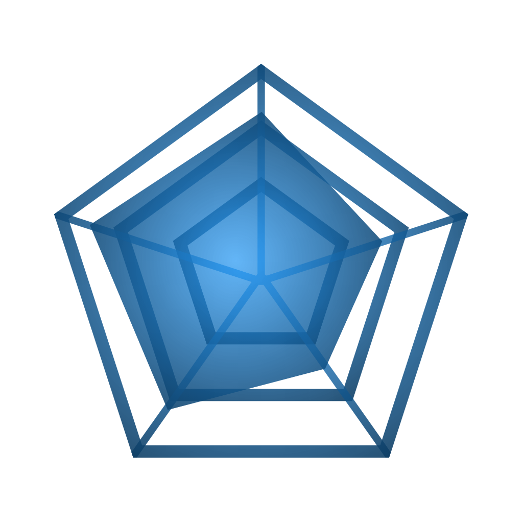 レーダーチャート 多角形のグラフが描けるアプリ Iphoneアプリ Applion