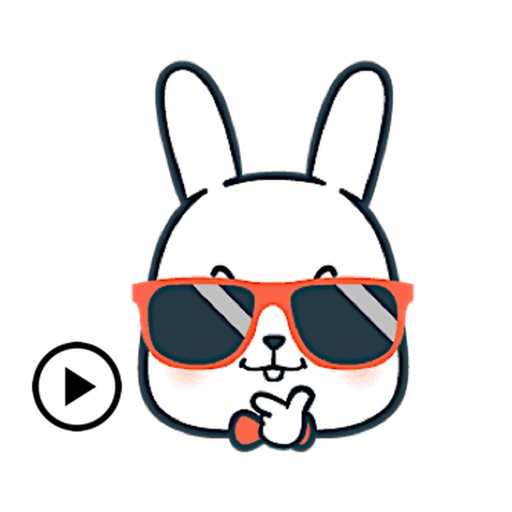 Animated Bunny Emoji Sticker icon