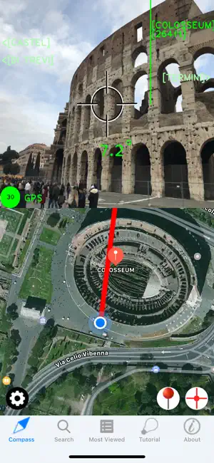 Screenshot 2 Brújula mapa-cámara iphone