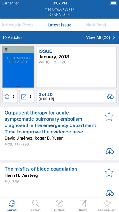 Thrombosis Research screenshot1