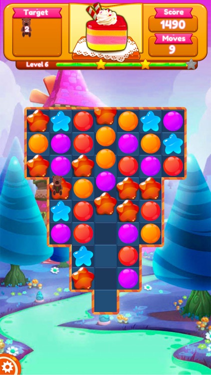 Sweet Candy Blast Fruit puzzle