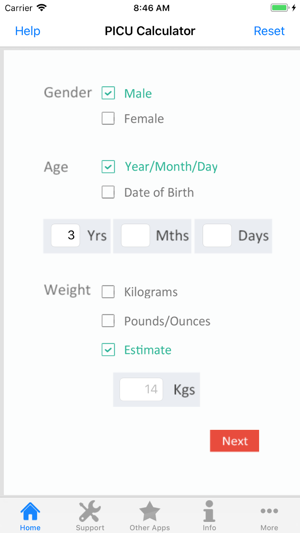 PICU Calculator