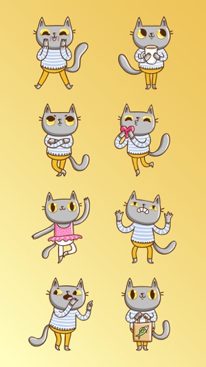 Cat Puns Text Sticker Pack App(圖1)-速報App