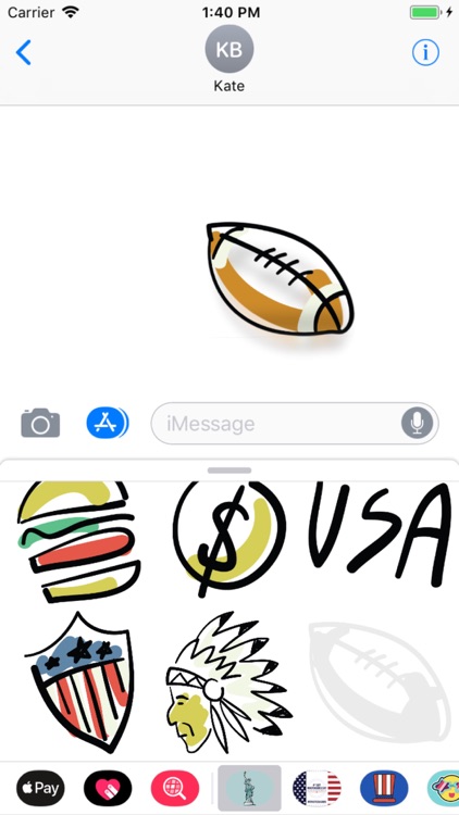 USA Doodles Stickers