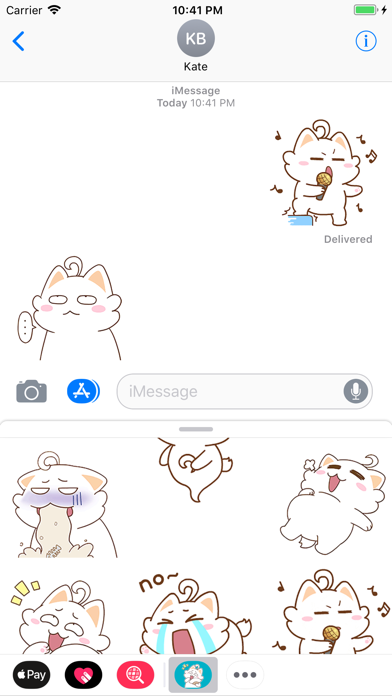 Fatty Cat Animated Stickers screenshot 3