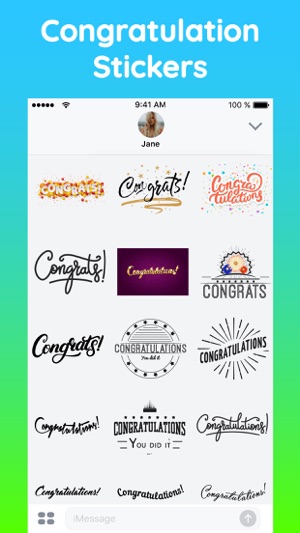 Congrats Text Stickers Pack(圖2)-速報App