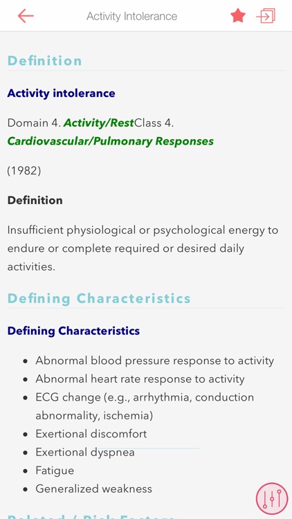 Nursing Diagnoses: NANDA codes