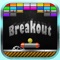 Brick Breaker: Super Breakout begins with eight rows of bricks, with each two rows a different color