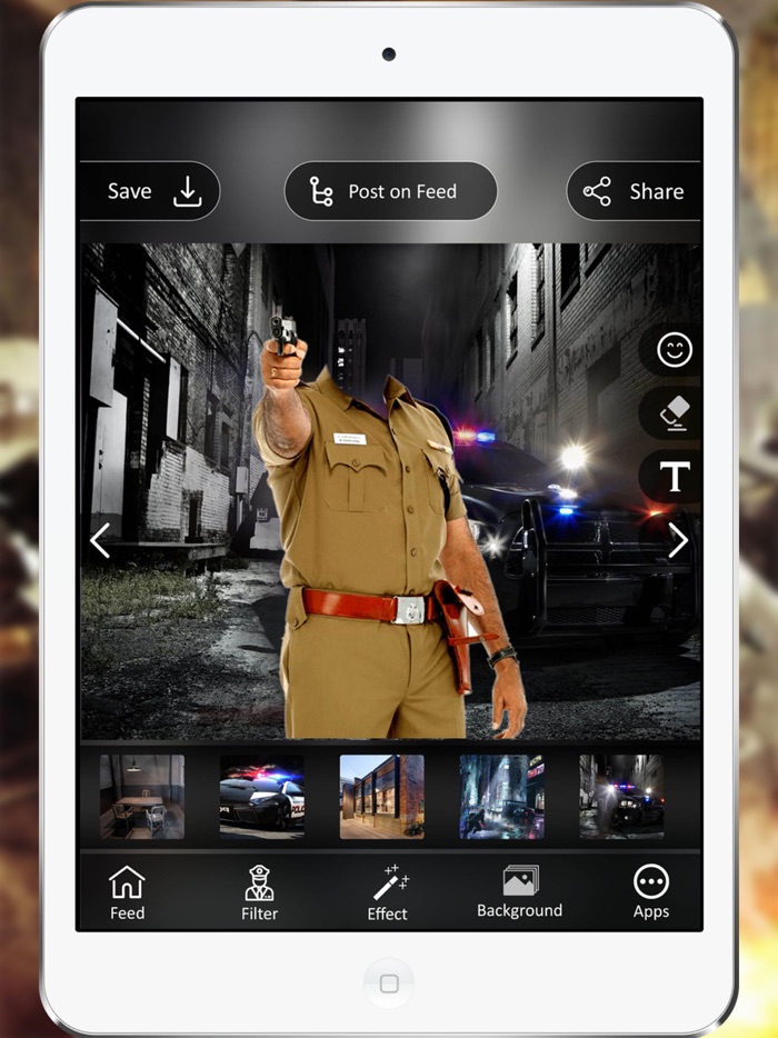 Man Police Photo Suit