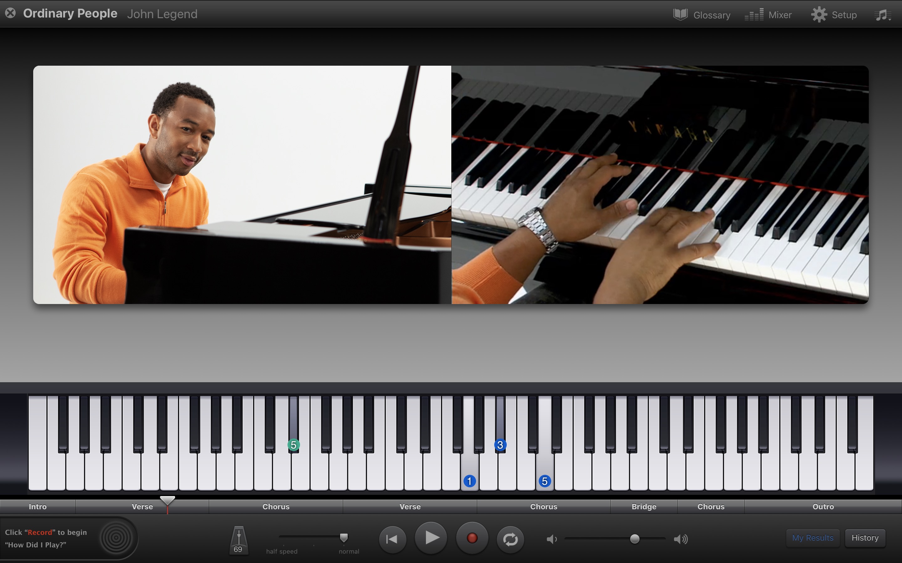 Screenshot do app GarageBand