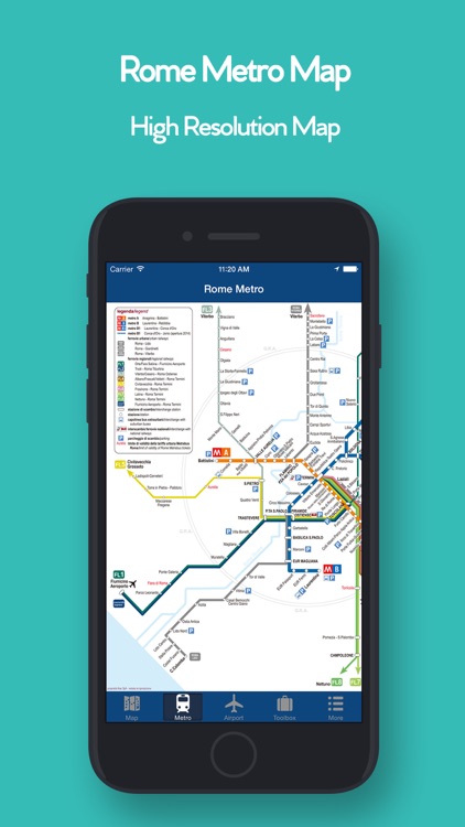Rome Offline Map, Metro Air