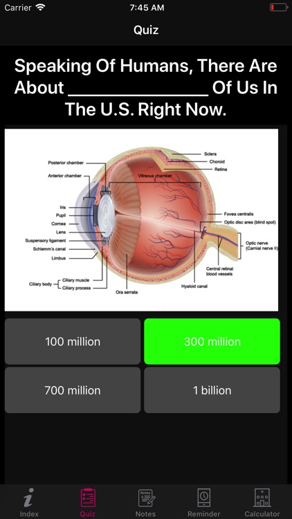 Human Eye Anatomy Fact,Quiz 2k screenshot-3