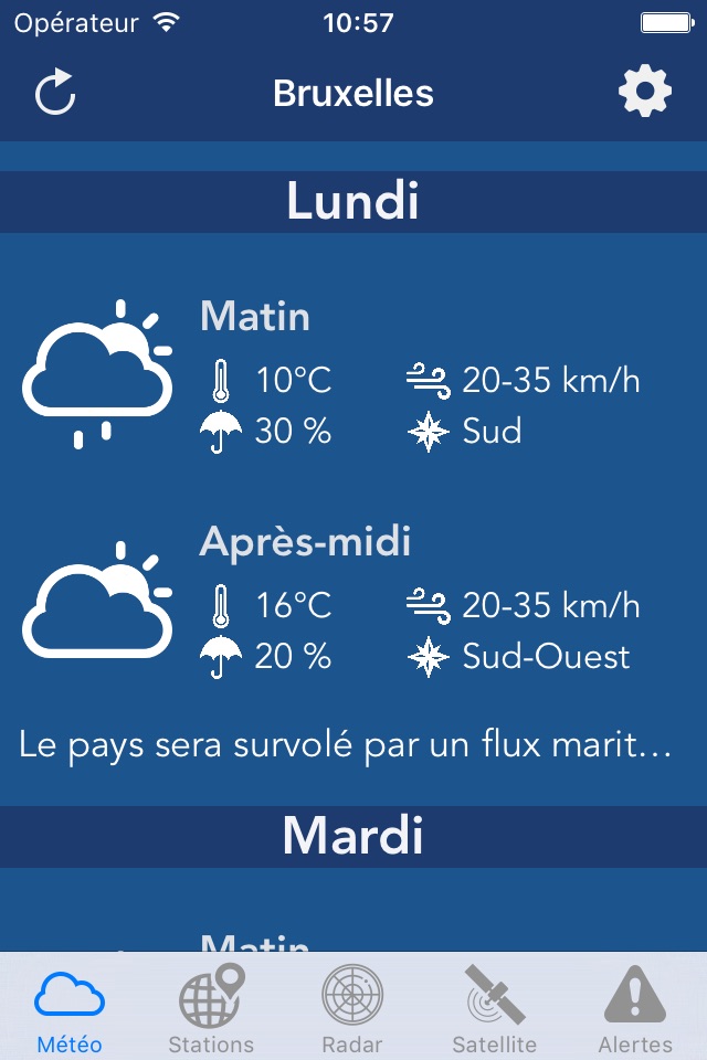 Météo Belgique screenshot 2