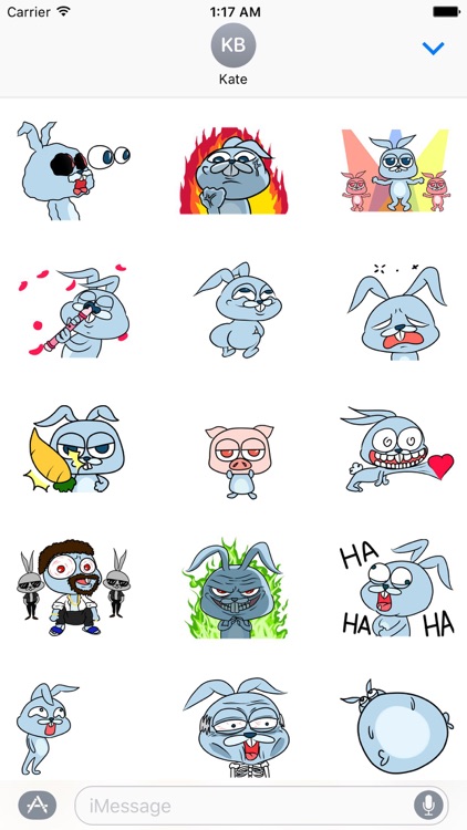 Crazy Rabbit Animated Stickers
