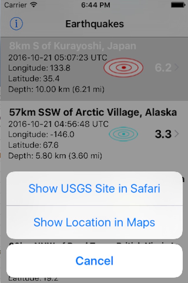 Earthquake Report screenshot 2