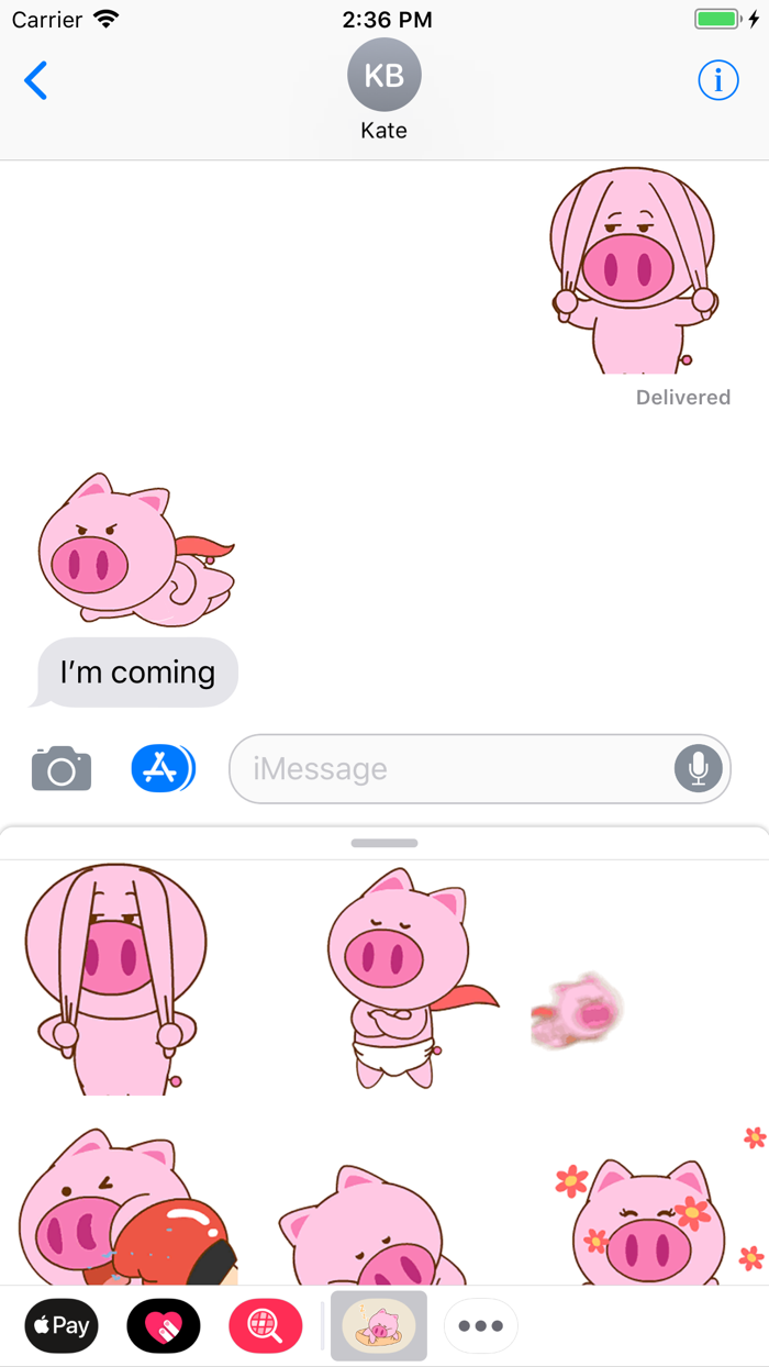 Pinky Piglet Animated Stickers