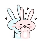Cute bunny couple