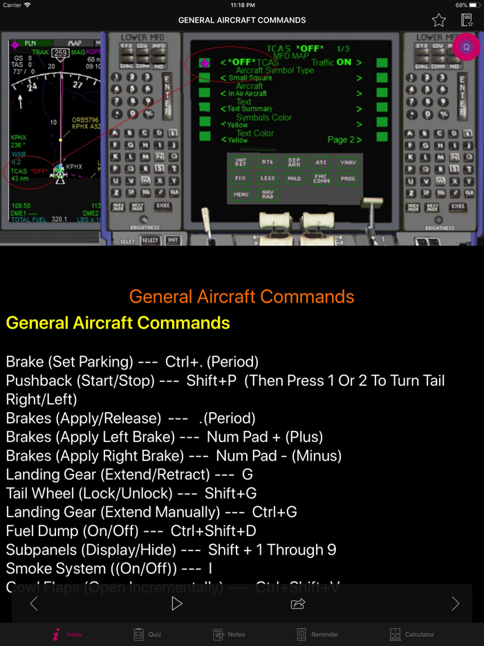 FSX Key Commands